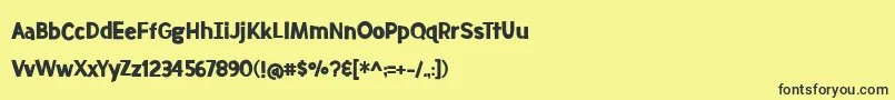 BmdMeatloafSolid Font – Black Fonts on Yellow Background