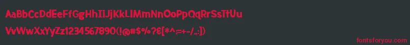BmdMeatloafSolid Font – Red Fonts on Black Background