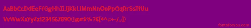 BmdMeatloafSolid Font – Red Fonts on Purple Background