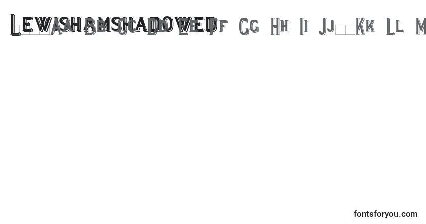 Шрифт Lewishamshadowed – алфавит, цифры, специальные символы