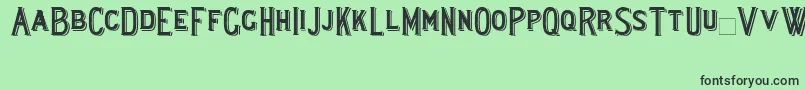 Lewishamshadowed Font – Black Fonts on Green Background