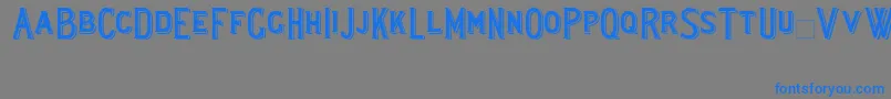 Lewishamshadowed-Schriftart – Blaue Schriften auf grauem Hintergrund