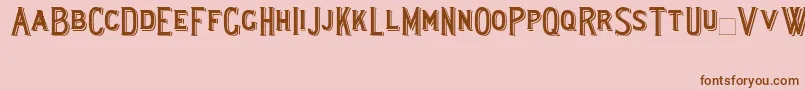 Fonte Lewishamshadowed – fontes marrons em um fundo rosa