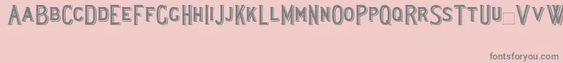 フォントLewishamshadowed – ピンクの背景に灰色の文字