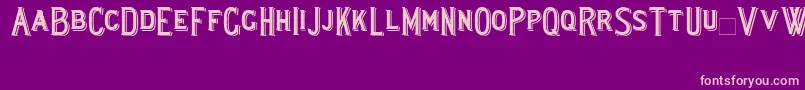 Шрифт Lewishamshadowed – розовые шрифты на фиолетовом фоне