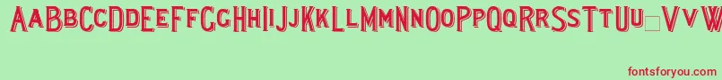 Lewishamshadowed Font – Red Fonts on Green Background