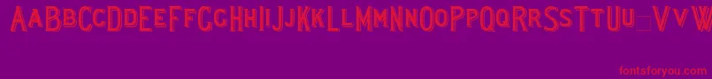 Lewishamshadowed Font – Red Fonts on Purple Background