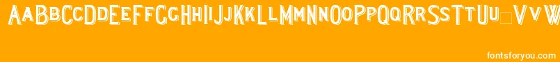 Lewishamshadowed Font – White Fonts on Orange Background