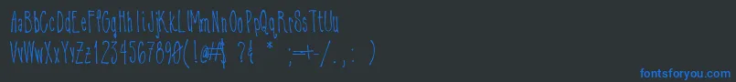 Dribble Font – Blue Fonts on Black Background