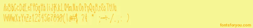 Dribble Font – Orange Fonts on Yellow Background