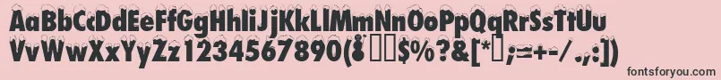 Neige Font – Black Fonts on Pink Background