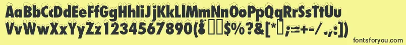 Neige Font – Black Fonts on Yellow Background
