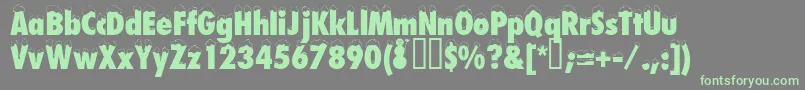 Neige Font – Green Fonts on Gray Background