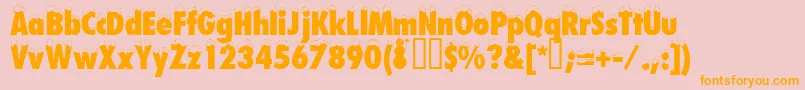 Neige Font – Orange Fonts on Pink Background