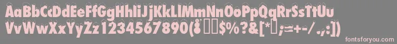 Neige Font – Pink Fonts on Gray Background