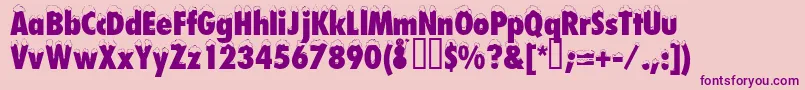Neige Font – Purple Fonts on Pink Background