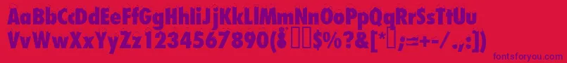 Neige Font – Purple Fonts on Red Background