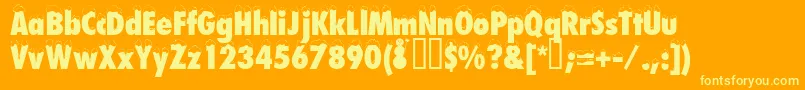 Neige Font – Yellow Fonts on Orange Background