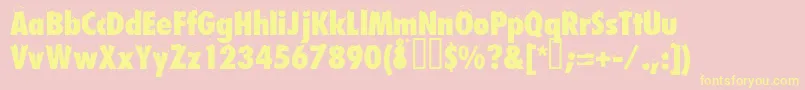 Neige Font – Yellow Fonts on Pink Background