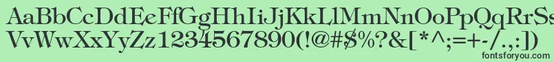 Tiffanystd Font – Black Fonts on Green Background