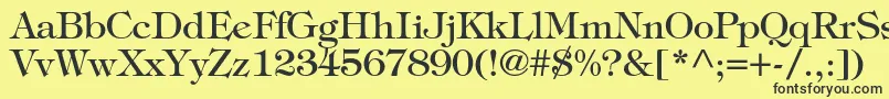 Tiffanystd Font – Black Fonts on Yellow Background