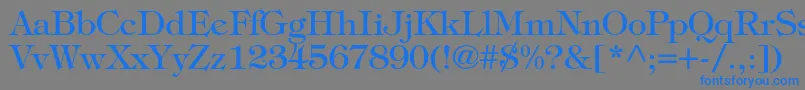 Tiffanystd Font – Blue Fonts on Gray Background