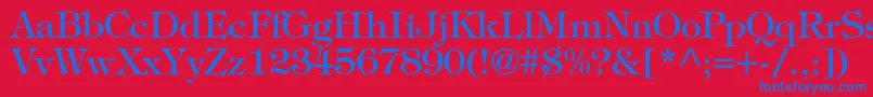 Tiffanystd Font – Blue Fonts on Red Background