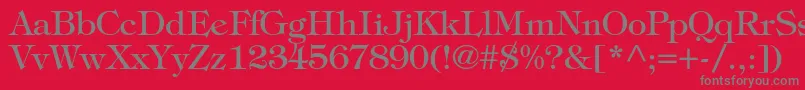 Tiffanystd Font – Gray Fonts on Red Background