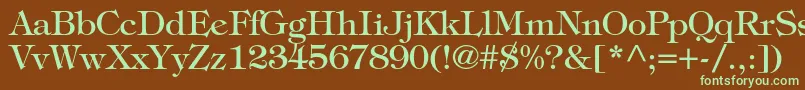 Tiffanystd Font – Green Fonts on Brown Background