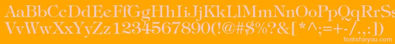 Tiffanystd Font – Pink Fonts on Orange Background