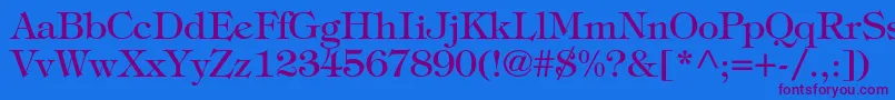 Tiffanystd Font – Purple Fonts on Blue Background