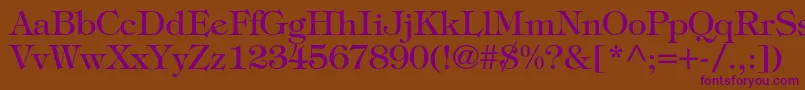 Tiffanystd Font – Purple Fonts on Brown Background