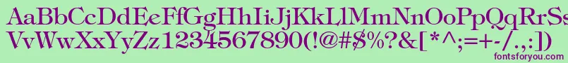 Tiffanystd Font – Purple Fonts on Green Background