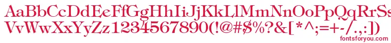 Tiffanystd Font – Red Fonts on White Background