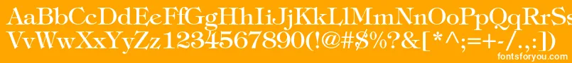 フォントTiffanystd – オレンジの背景に白い文字