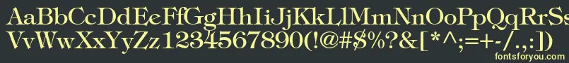 Tiffanystd Font – Yellow Fonts on Black Background