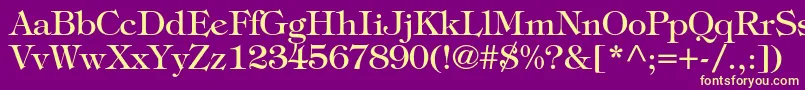 Tiffanystd Font – Yellow Fonts on Purple Background