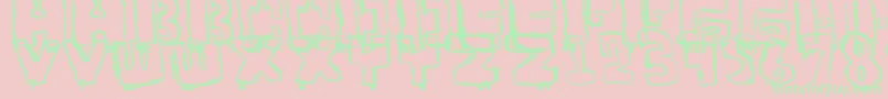 YourFont Font – Green Fonts on Pink Background