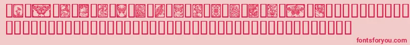 Butterflies Font – Red Fonts on Pink Background