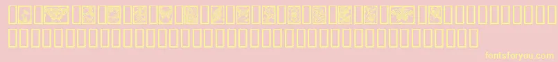 Butterflies Font – Yellow Fonts on Pink Background