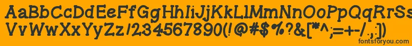 Gelpenserifheavy Font – Black Fonts on Orange Background