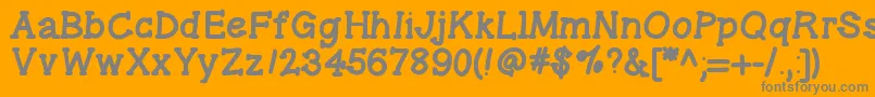 Gelpenserifheavy Font – Gray Fonts on Orange Background