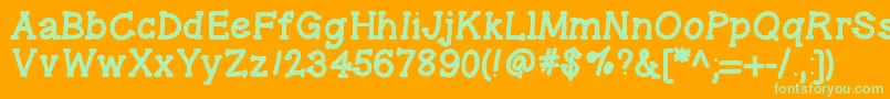 Gelpenserifheavy Font – Green Fonts on Orange Background