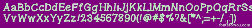 Gelpenserifheavy Font – Green Fonts on Purple Background