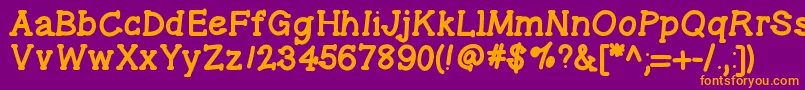 Gelpenserifheavy Font – Orange Fonts on Purple Background