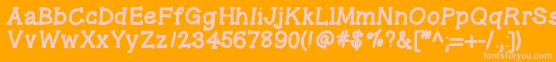 Gelpenserifheavy Font – Pink Fonts on Orange Background