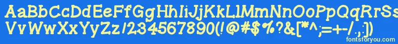 Gelpenserifheavy Font – Yellow Fonts on Blue Background