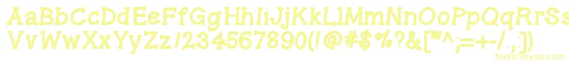 Gelpenserifheavy Font – Yellow Fonts on White Background