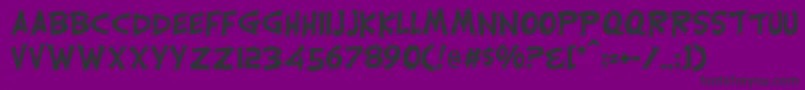 Carrickgroovy Font – Black Fonts on Purple Background