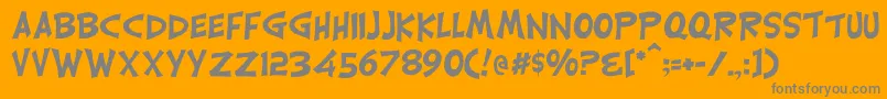 Carrickgroovy Font – Gray Fonts on Orange Background